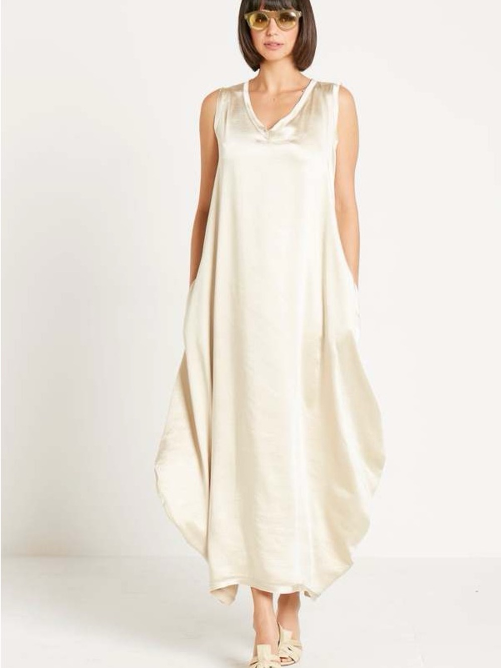 PLANET by Lauren G Parachute Dress in Sand